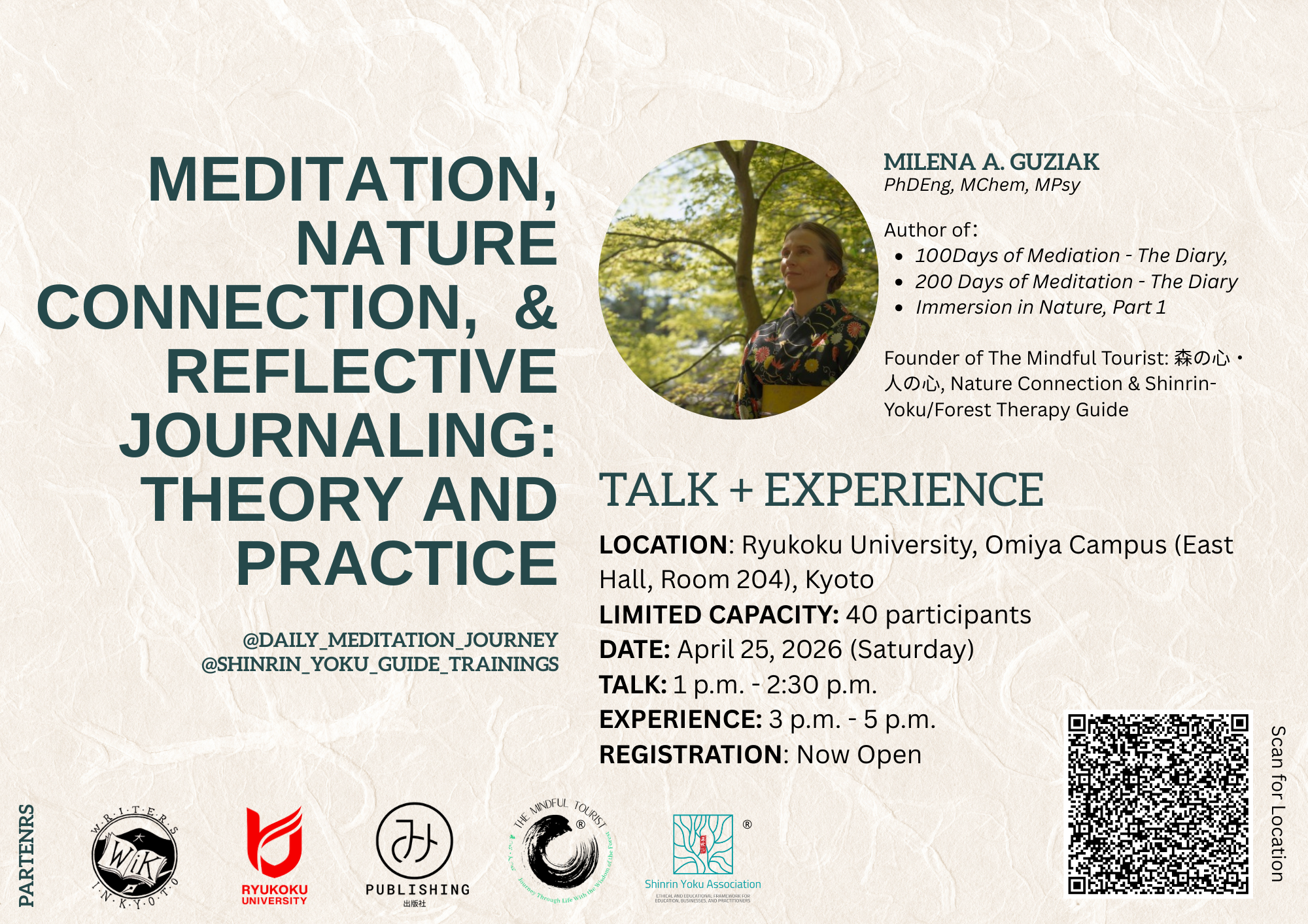 Meditation, Nature Connection, and Reflective Journaling: Theory and Practice